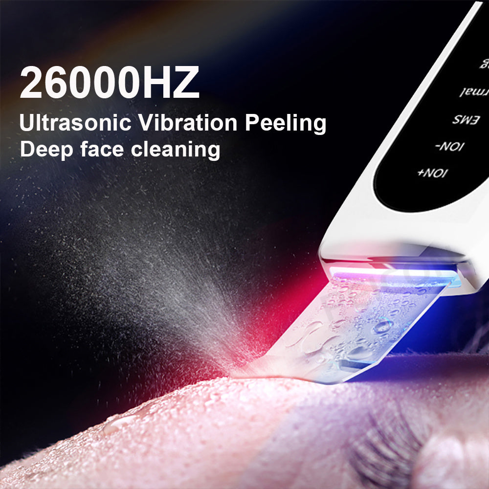 Ultrasonic Skin Scrubber 5 Modes EMS Blackhead - Hollasoftshop