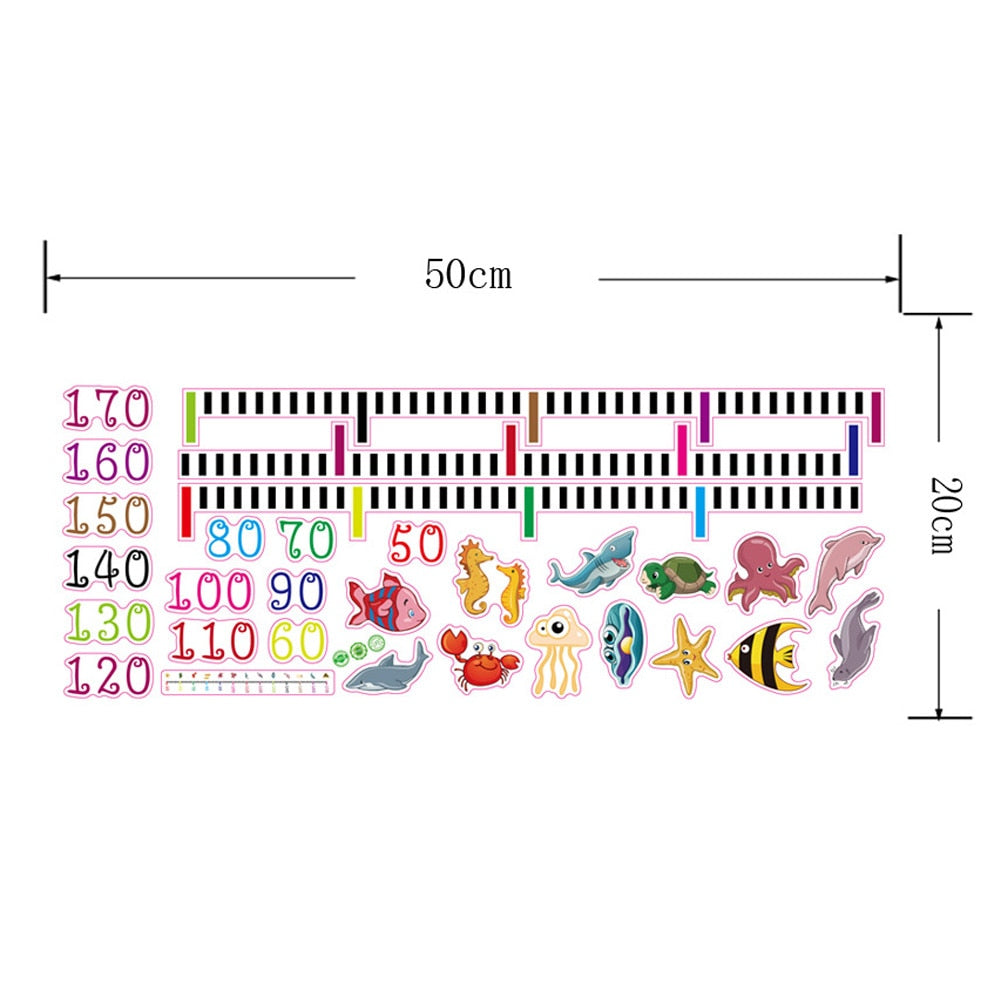 Child Growth Height Ruler Wall Sticker For Kids - Hollasoftshop