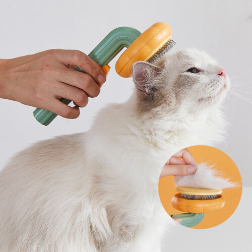 Pet Pumpkin Self-Cleaning Slicker Brush 