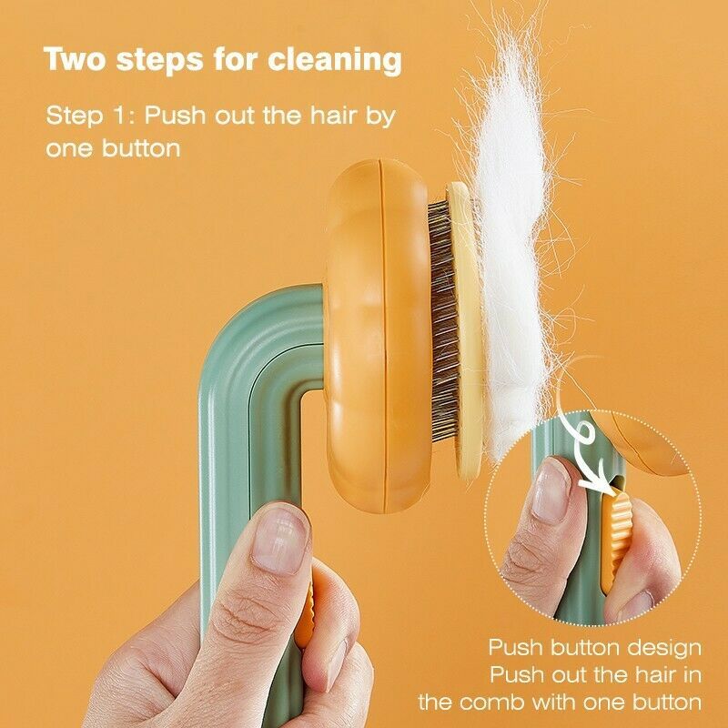 Pet Pumpkin Self-Cleaning Slicker Brush - Hollasoftshop