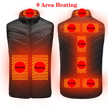 Heated USB Charging Vest - Washable Electric Winter Wear