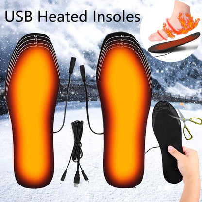 USB Heated Shoe Insoles - Cut-to-Fit Winter Warmth - Hollasoftshop