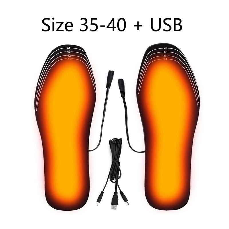 USB Heated Shoe Insoles - Cut-to-Fit Winter Warmth - Hollasoftshop