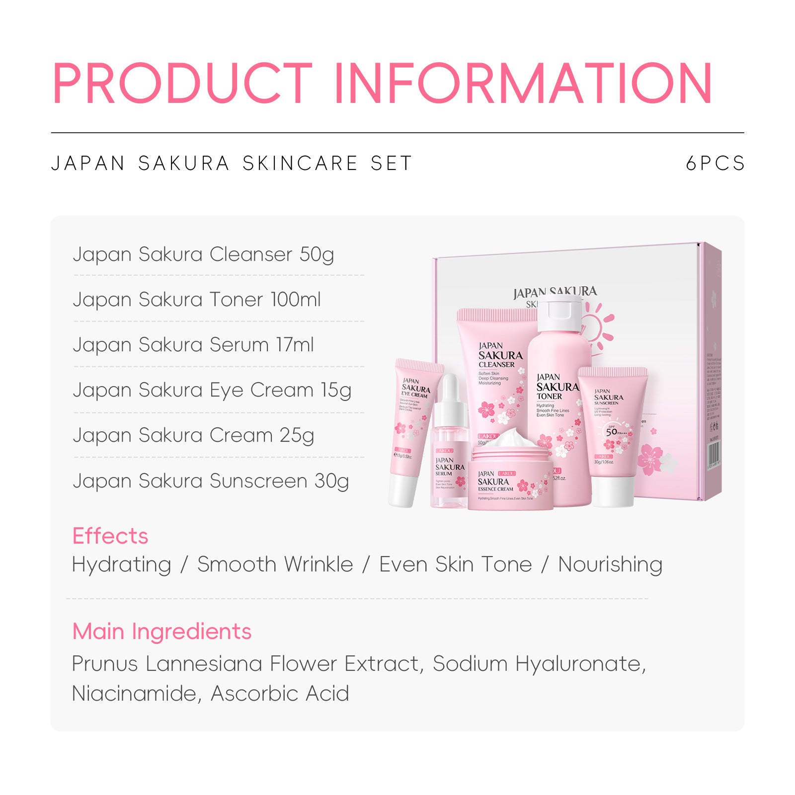 Cherry Blossom Skin Care Set - Hollasoftshop