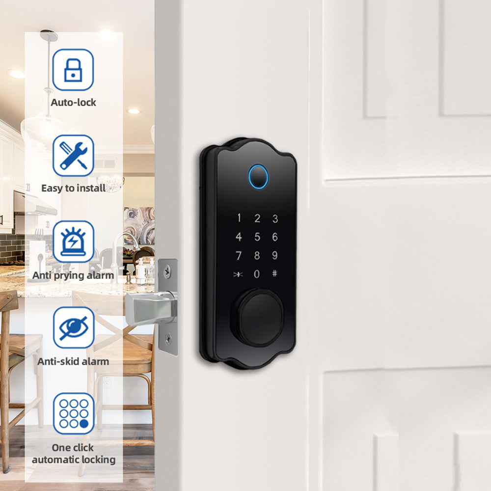 5-in-1 Smart Water-Resistant Door Lock with Auto Lock - Hollasoftshop