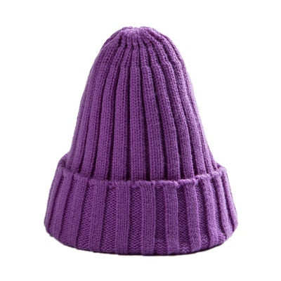 Unisex Cotton Blends Solid Warm Soft HIP HOP Knitted Hats - Hollasoftshop