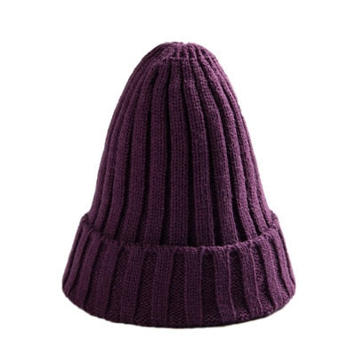 Unisex Cotton Blends Solid Warm Soft HIP HOP Knitted Hats - Hollasoftshop