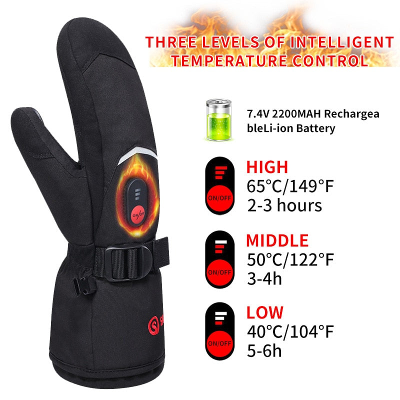 Rechargeable Electric Battery Heated Gloves for Men Women - Hollasoftshop