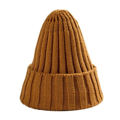 Unisex Cotton Blends Solid Warm Soft HIP HOP Knitted Hats - Hollasoftshop