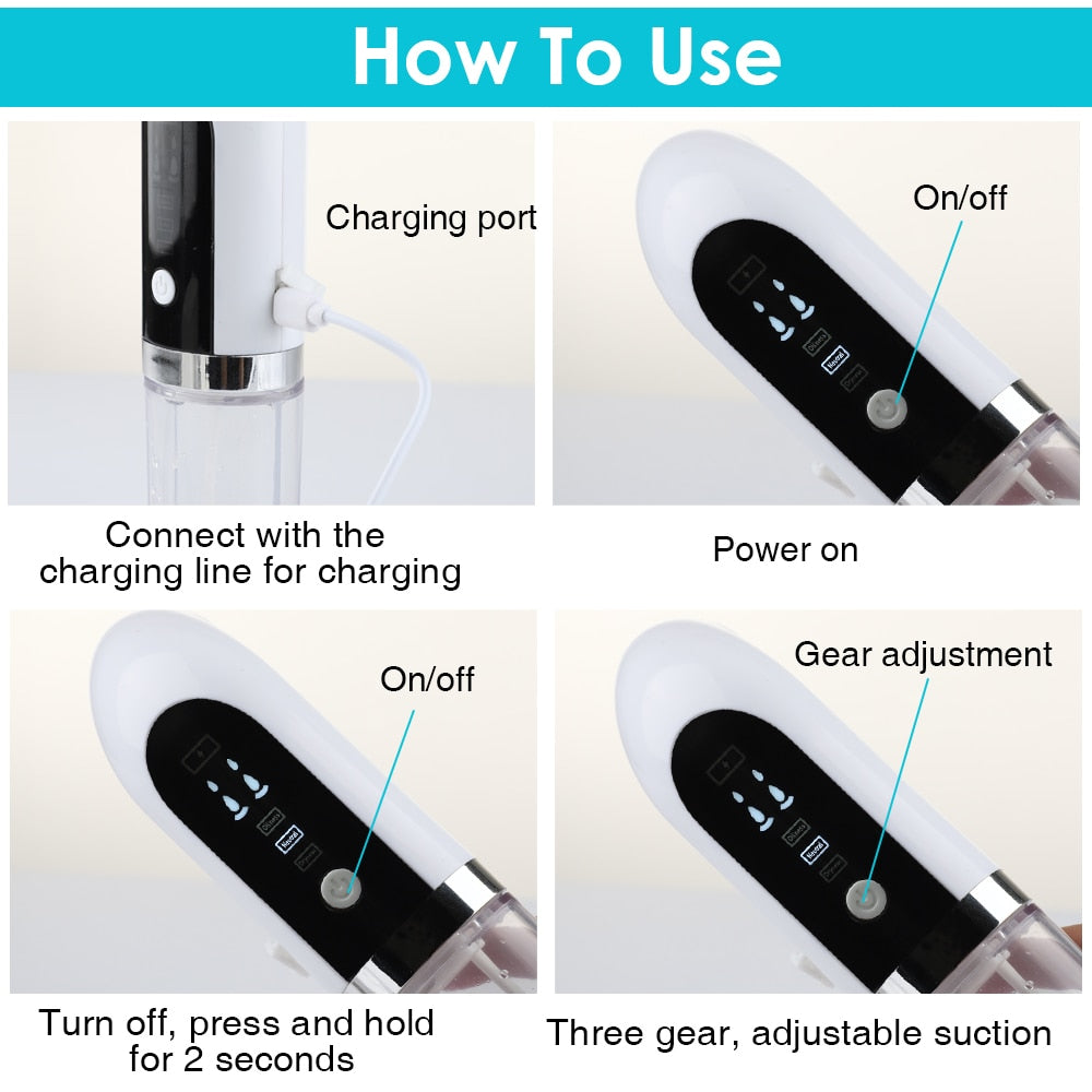 Blackhead Remover Pore Cleaner Vacuum Suction - Hollasoftshop