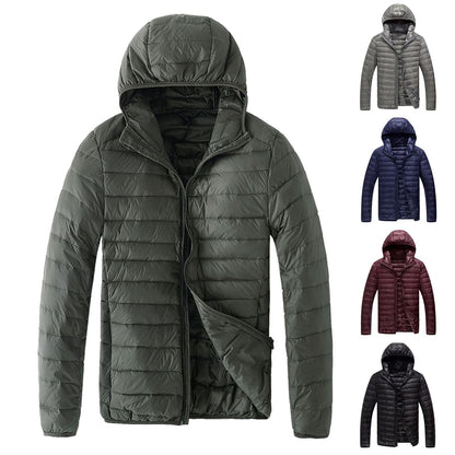 Winter Hooded Coat Men's Hot-sell Brand Jacket Cotton Down Jacket - Hollasoftshop