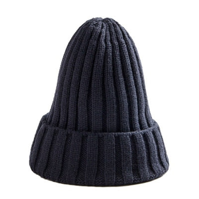 Unisex Cotton Blends Solid Warm Soft HIP HOP Knitted Hats - Hollasoftshop