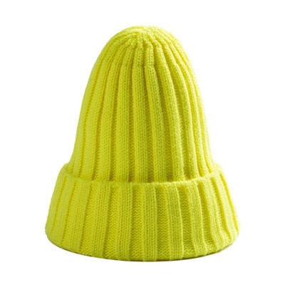 Unisex Cotton Blends Solid Warm Soft HIP HOP Knitted Hats - Hollasoftshop