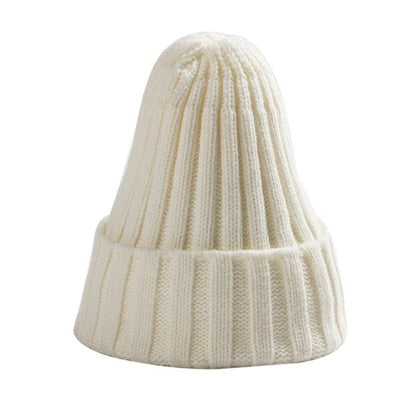 Unisex Cotton Blends Solid Warm Soft HIP HOP Knitted Hats - Hollasoftshop