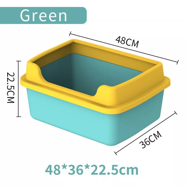 Plastic Sand Box for Cats Pet Toilet Anti Splash - Hollasoftshop