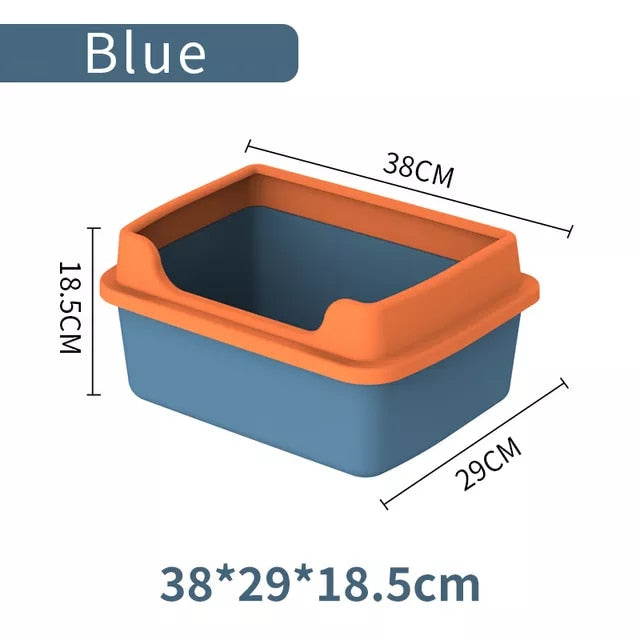 Plastic Sand Box for Cats Pet Toilet Anti Splash 