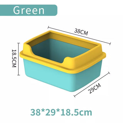 Plastic Sand Box for Cats Pet Toilet Anti Splash - Hollasoftshop