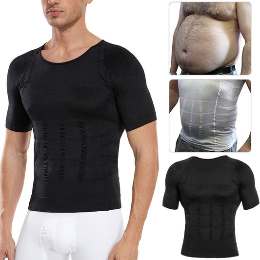 Men Slimming Body Shaper Compression Shirt - Hollasoftshop