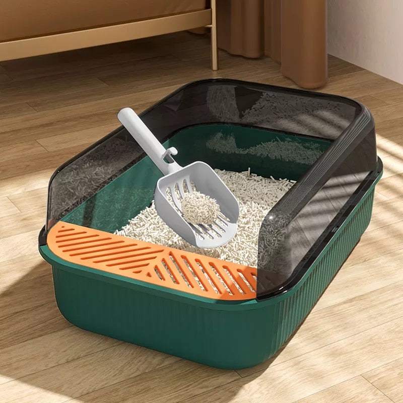 Plastic Sand Box for Cats Pet Toilet Anti Splash - Hollasoftshop