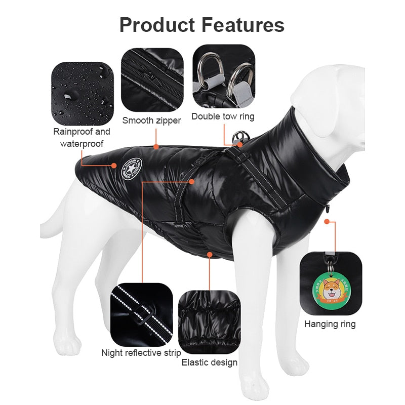 Warm Pet Dog Clothes Winter Dogs Padded Jacket - Hollasoftshop