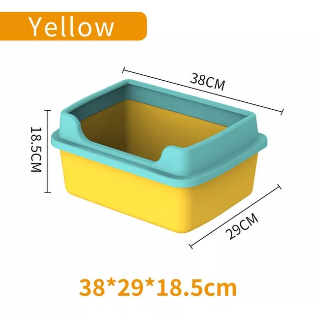 Plastic Sand Box for Cats Pet Toilet Anti Splash - Hollasoftshop