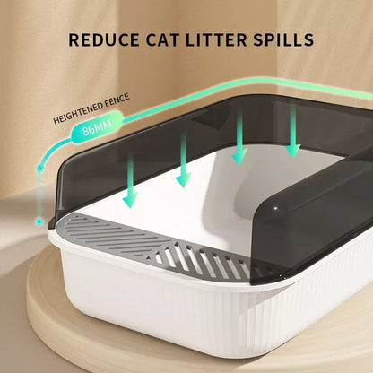 Plastic Sand Box for Cats Pet Toilet Anti Splash - Hollasoftshop