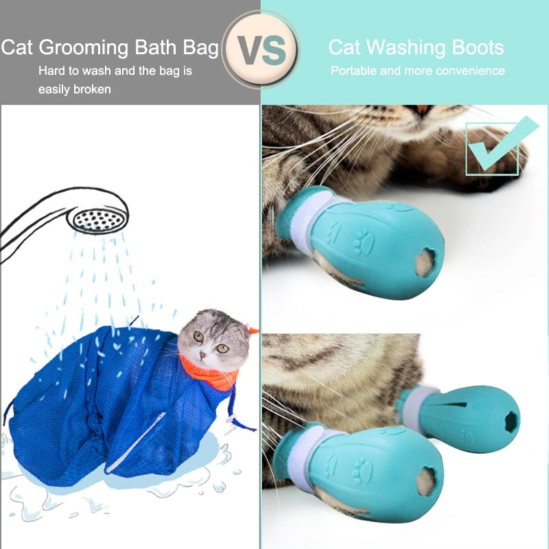 Cat Claw Protector Bath Anti-Scratch,Cat Paw Nail Cover - Hollasoftshop