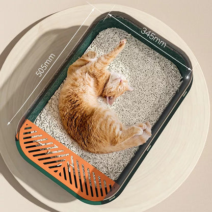 Plastic Sand Box for Cats Pet Toilet Anti Splash - Hollasoftshop