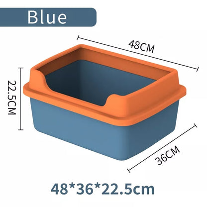 Plastic Sand Box for Cats Pet Toilet Anti Splash - Hollasoftshop