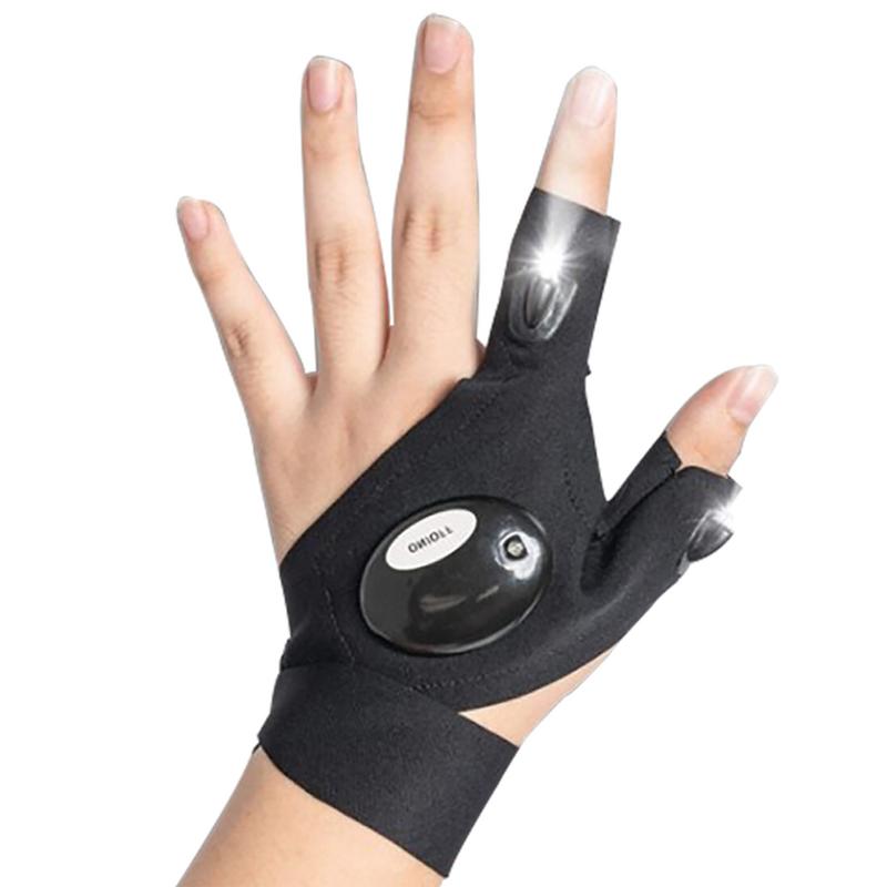 Fingerless LED Glove Waterproof Torch, Tool Lighting Gloves - Hollasoftshop