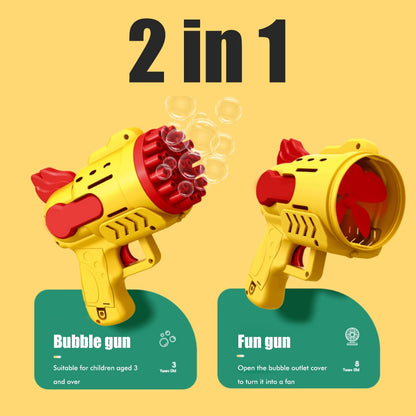 Bubble Gun Kids Toys Electric Automatic Soap Rocket Bubbles Machine Outdoor Wedding Party Toy LED Light Children Birthday Gifts - Hollasoftshop