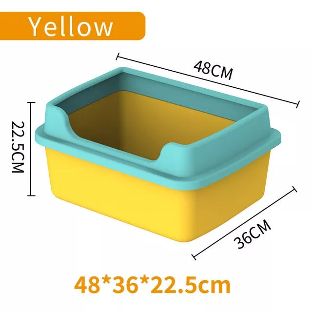 Plastic Sand Box for Cats Pet Toilet Anti Splash - Hollasoftshop